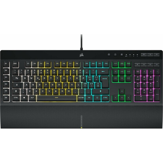 Клавиатура Corsair K55 RGB PRO Испанская Qwerty Чёрный