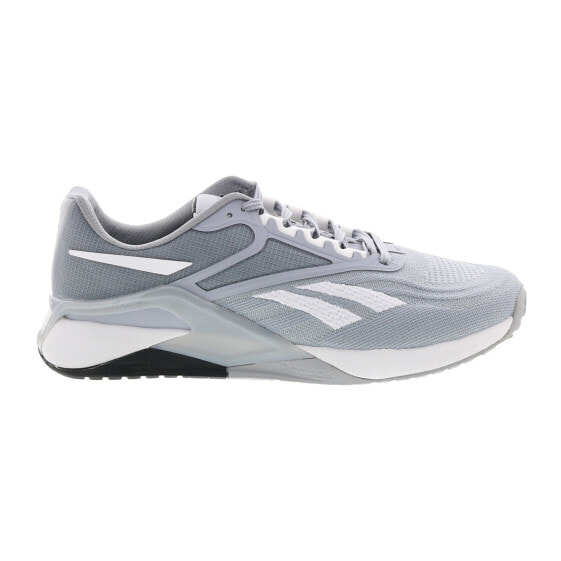 Reebok Nano X2 Mens Gray Canvas Lace Up Athletic Cross Training Shoes