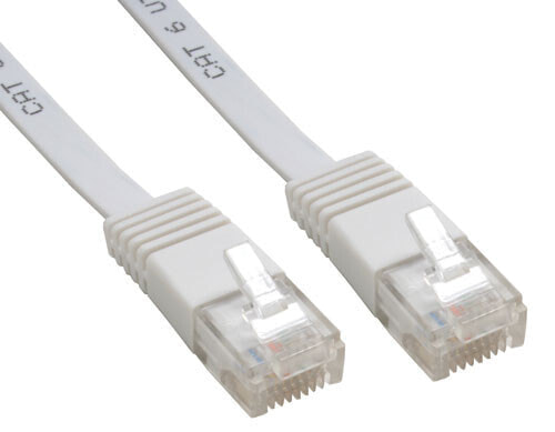 InLine Flat Ultraslim Patch Cable U/UTP Cat.6 Gigabit ready grey 5m