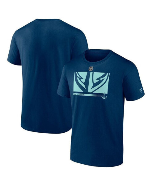 Men's Deep Sea Blue Seattle Kraken Authentic Pro Core Collection Secondary T-shirt