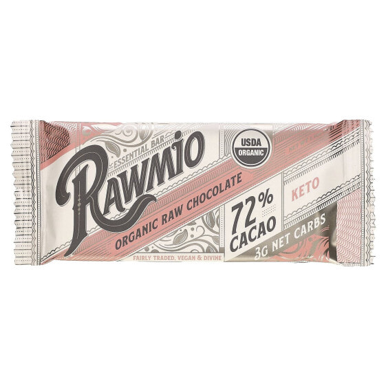 Essential Bar, Organic Raw Chocolate, 72% Cacao, Keto, 1.1 oz (30 g)