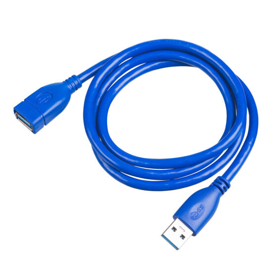 Akyga AK-USB-28 - 1 m - USB A - USB A - USB 3.2 Gen 1 (3.1 Gen 1) - Blue