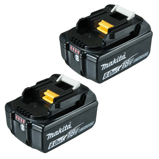 2x Makita Original Akku BL1860B 197422-4 18.0V 6,0Ah Li-Ion - Ersatzakku