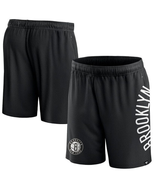 Men's Black Brooklyn Nets Post Up Mesh Shorts