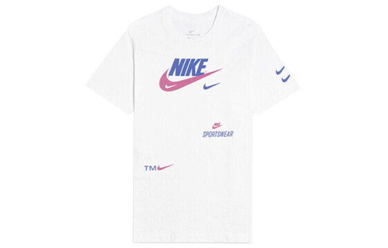 Nike Swoosh 多钩圆领短袖T恤 男款 白色 / Футболка Nike Swoosh CU0078-100