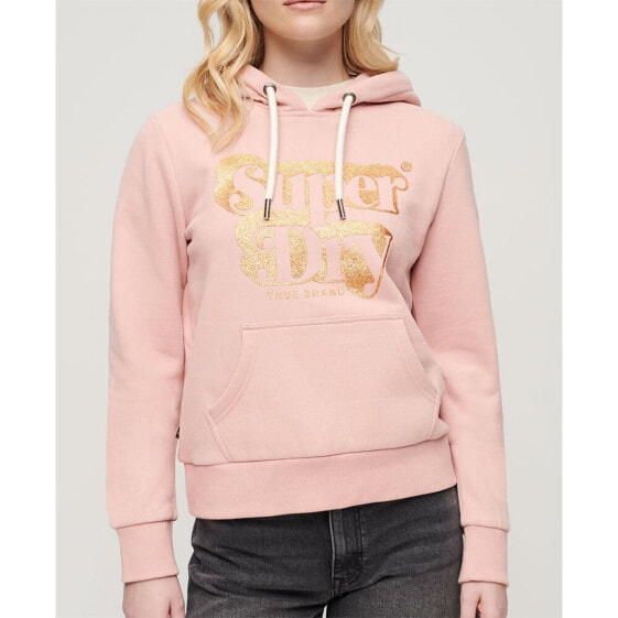 SUPERDRY Retro Glitter Logo hoodie