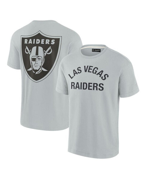 Men's and Women's Gray Las Vegas Raiders Super Soft Short Sleeve T-shirt