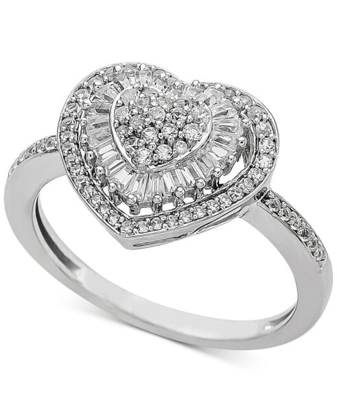 Diamond Heart Cluster Ring (1/2 ct. t.w.) in 14k White , Yellow or Rose Gold