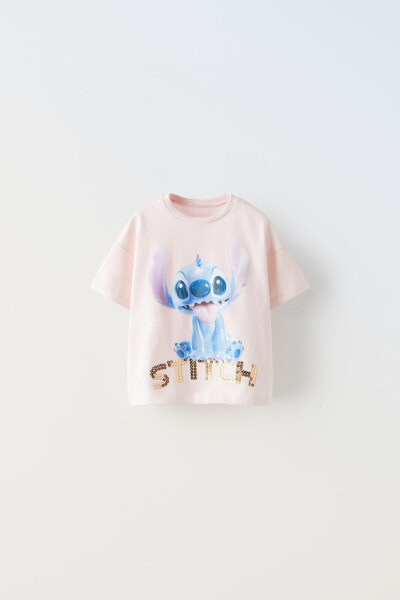 Sequinned lilo & stitch © disney t-shirt