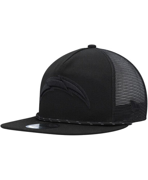 Men's Black Los Angeles Chargers Illumination Golfer Snapback Trucker Hat