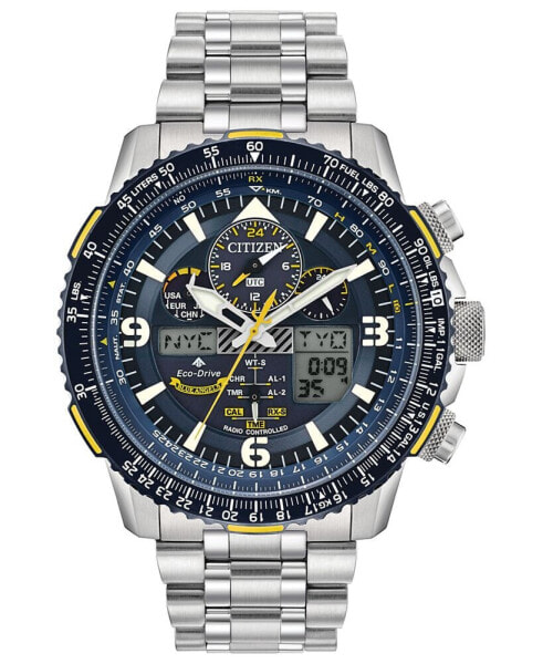 Eco-Drive Men's Analog-Digital Promaster Blue Angels Skyhawk A-T Stainless Steel Bracelet Watch 46mm