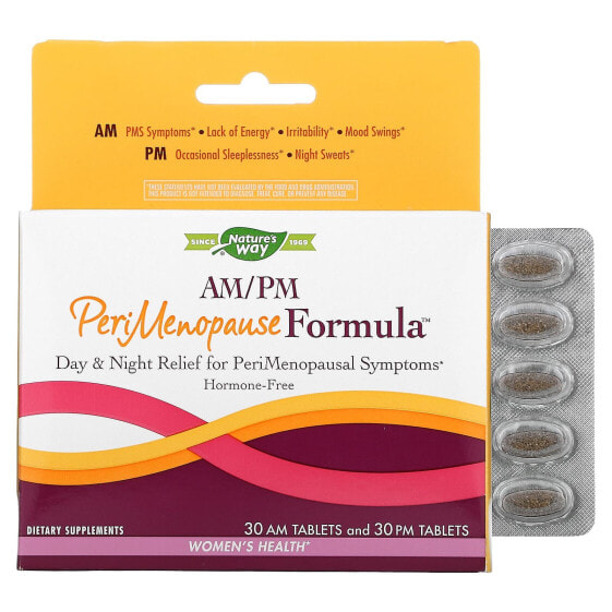 Витамины для женского здоровья NATURE'S WAY Формула ПериМенопаузы AM/PM, 60 таблеток
