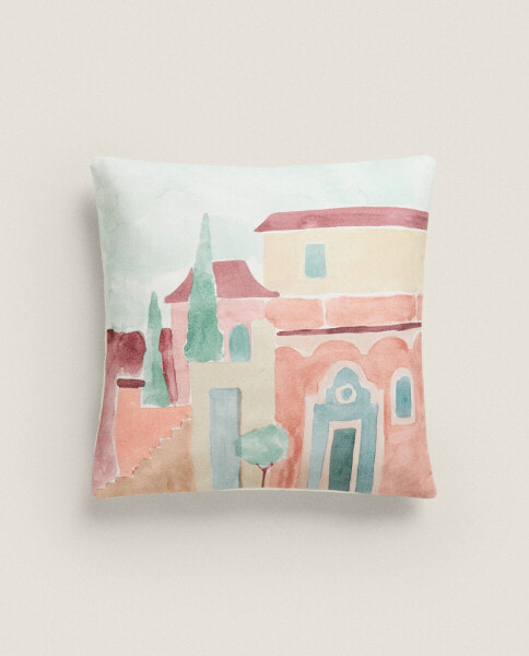 Villa print cushion cover