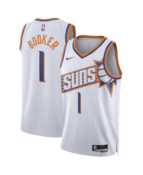 Men's and Women's Devin Booker White Phoenix Suns Swingman Jersey - Association Edition