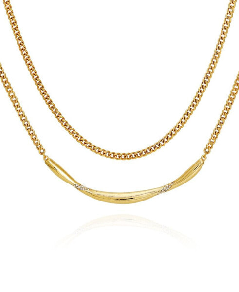 Vince Camuto gold-Tone Layered Curb Chain Necklace, 18" + 2" Extender