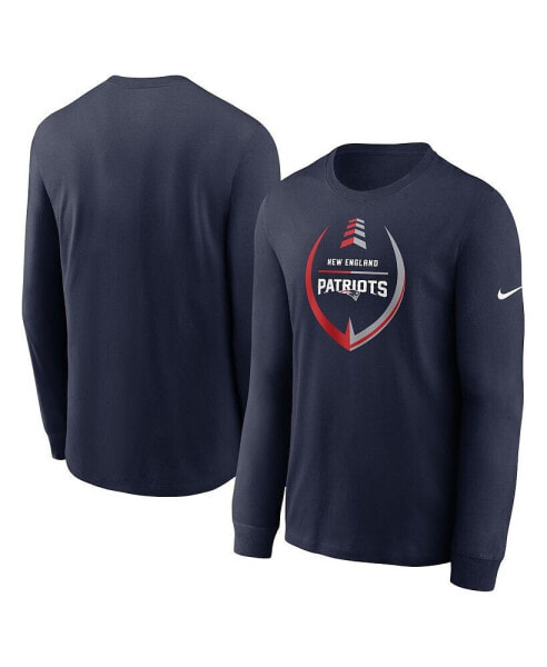 Men's Navy New England Patriots Icon Legend Long Sleeve T-shirt