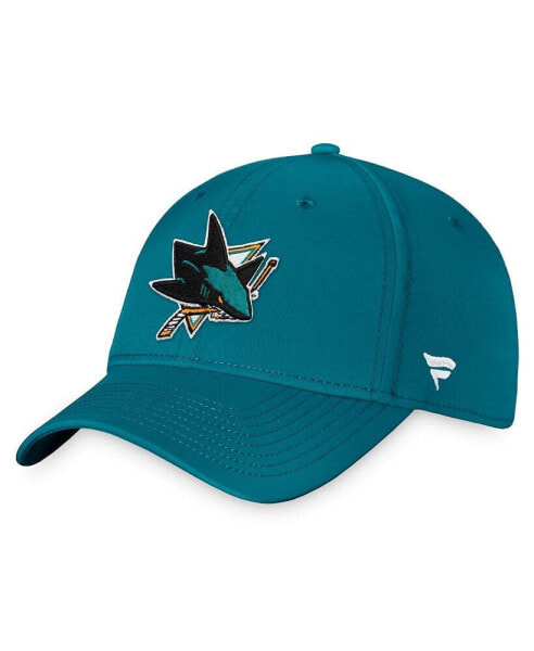 Men's Teal San Jose Sharks Core Primary Logo Flex Hat
