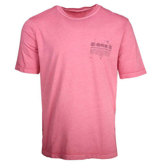 Diadora Manifesto Palette Crew Neck Short Sleeve T-Shirt Mens Pink Casual Tops 1