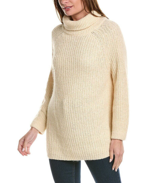 Lafayette 148 New York Blouson Silk & Mohair-Blend Sweater Women's White L