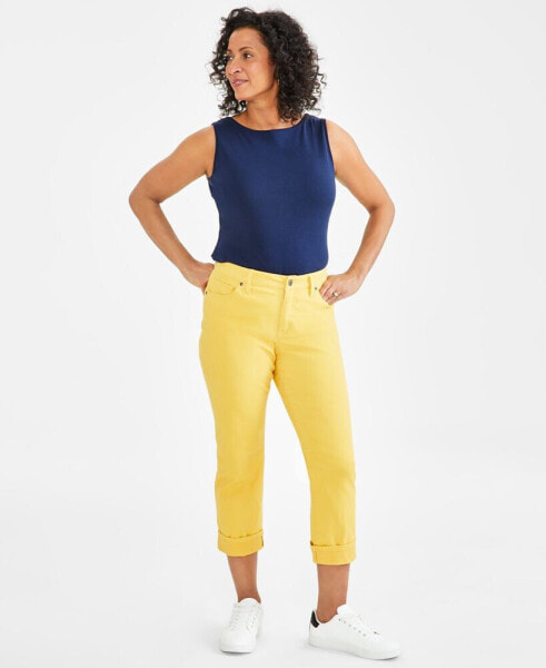 Women's Mid-Rise Curvy Capri Jeans, Created for Macy's