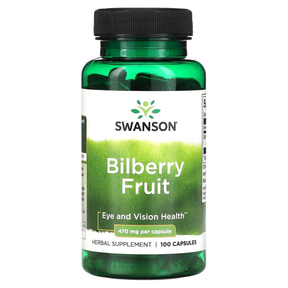 Bilberry Fruit, 470 mg, 100 Capsules