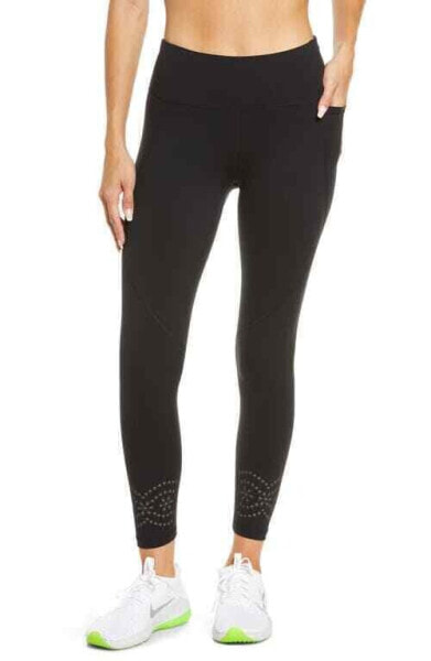 Sweaty Betty 291510 Power Laser Cut Ankle Leggings Black, Size Medium (8-10) US