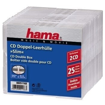 Hama 00051168 чехлы для оптических дисков Тонкий чехол 2 диск (ов) Прозрачный