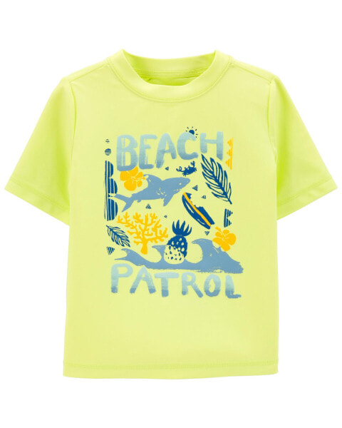 Toddler Beach Patrol Short Sleeve Rashguard 2T