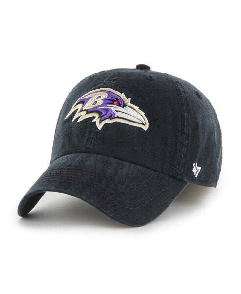 Men's Black Baltimore Ravens Franchise Logo Fitted Hat