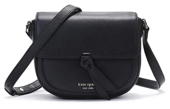 Сумка женская kate spade Knott Logo из натуральной кожи, чёрная, среднего размера