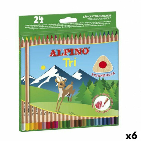 Цветные карандаши Alpino Tri Разноцветный 6 штук