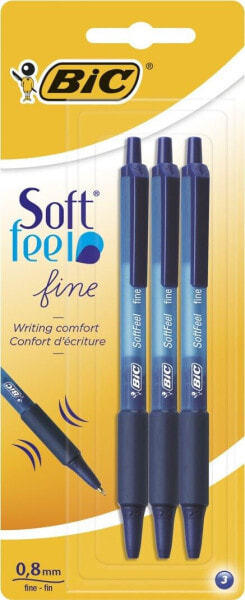 Bic Długopis niebieski Soft Feel bls 3szt BIC