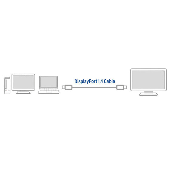 ACT AC4071 - 1 m - DisplayPort - DisplayPort - Male - Male - Black