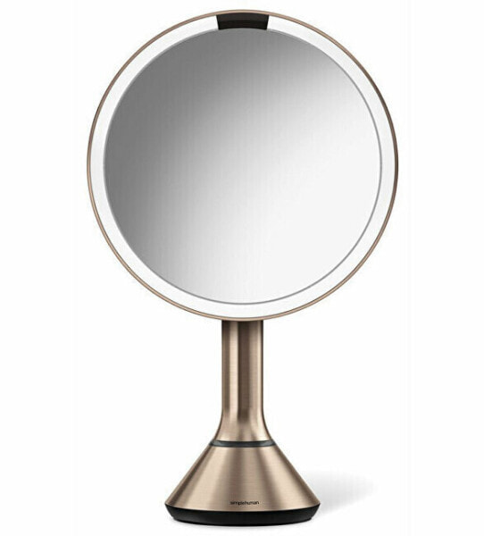 Rechargeable mirror with touch light intensity control Dual Light 20 cm Rose Gold stainless steel