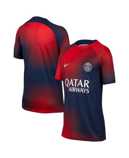 Big Boys and Girls Navy Paris Saint-Germain 2023/24 Pre-Match Performance Top