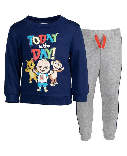 Baby Boys JJ Kiki Cat Mochi Cody Sweatshirt and Jogger Pants Set to