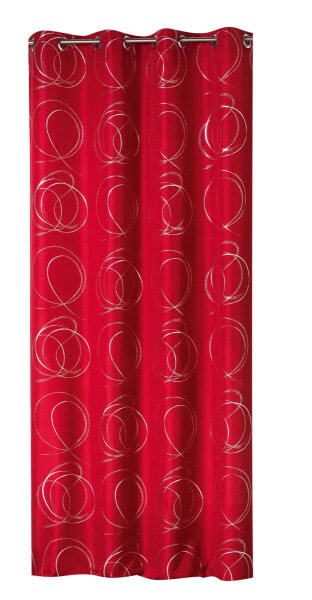 Штора Dynamic24 Vorhang Blickdicht 140x260 см, цвет: красно-узорный