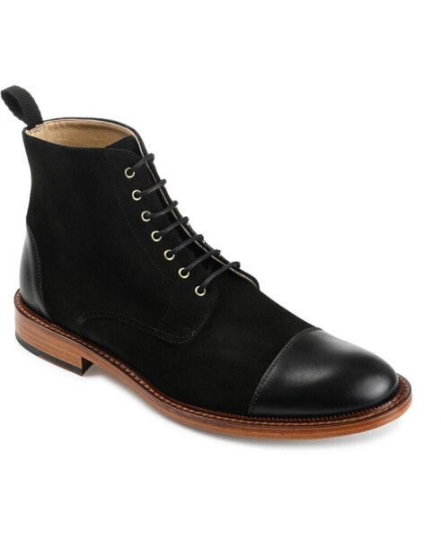 Men's Troy Handcrafted Leather and Suede Dress Boots