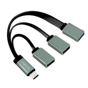 LogiLink UA0315 - USB 3.2 Gen 1 (3.1 Gen 1) Type-C - USB 2.0,USB 3.2 Gen 1 (3.1 Gen 1) Type-A - 5000 Mbit/s - Black,Grey - USB - 1 pc(s)