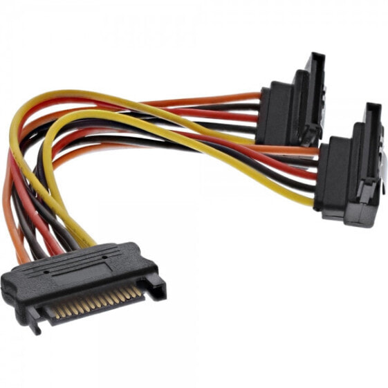InLine SATA Power Y-Cable SATA female / 2x SATA Plug with latches 0.30m