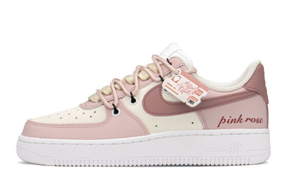 【定制球鞋】 Nike Air Force 1 Low 解构 清新 低帮 板鞋 女款 玫瑰粉 / Кроссовки Nike Air Force DD8959-100