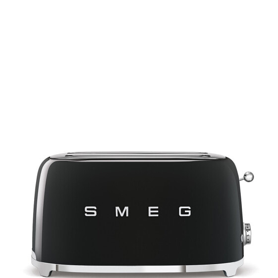 SMEG Four Slice Toaster Black TSF02BLEU - 4 slice(s) - Black - Steel - Buttons - Level - Rotary - China - 1500 W