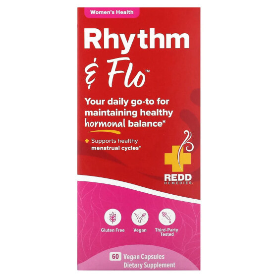 Витамины для женского здоровья Redd Remedies Rhythm & Flo, 60 веганских капсул