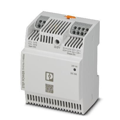 Phoenix Contact STEP3-PS/1AC/24DC/4/PT, 96 W, 100 - 250 V, 50 - 60 Hz, 16 A, 94%, Over voltage, Short circuit