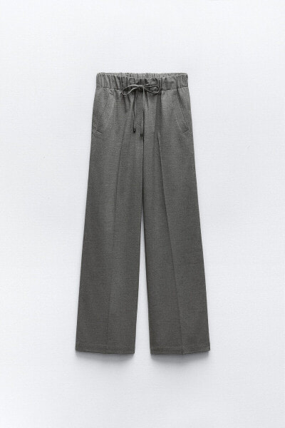 Широкие брюки с эластичным поясом ZARA