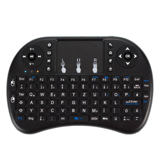 FANTEC WK-200 - Mini - RF Wireless - QWERTZ - Black