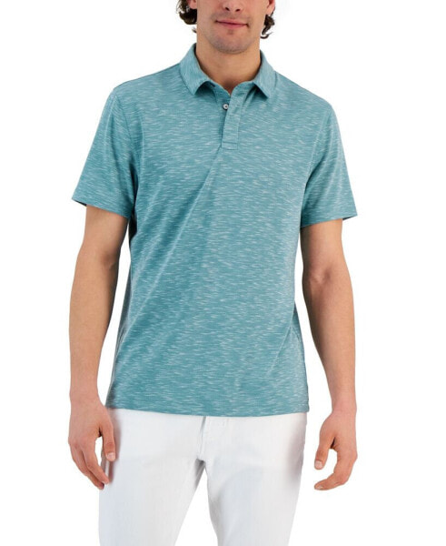 Alfatech Short Sleeve Marled Polo Shirt, Created for Macy's