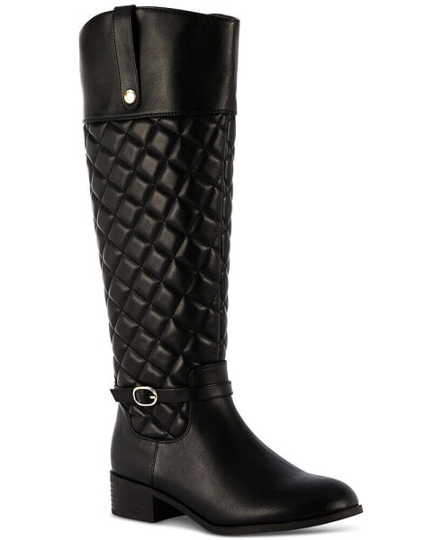 Stancee Quilted Buckled Riding Boots, Created for Macys