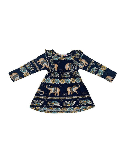 Baby Girls Ruffled Printed Dress