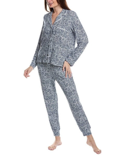 Dkny 2Pc Notch Top & Jogger Sleep Set Women's